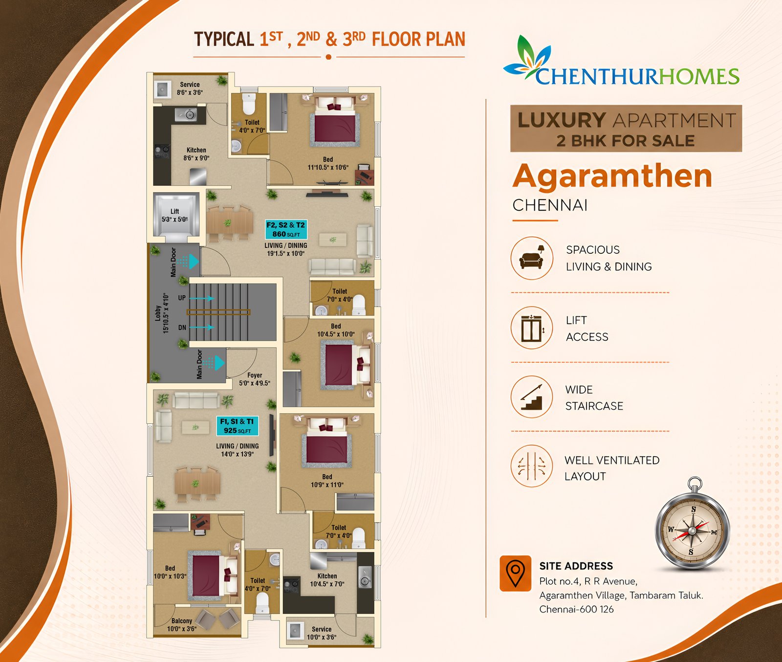 Agaramthen — Typical floor plan