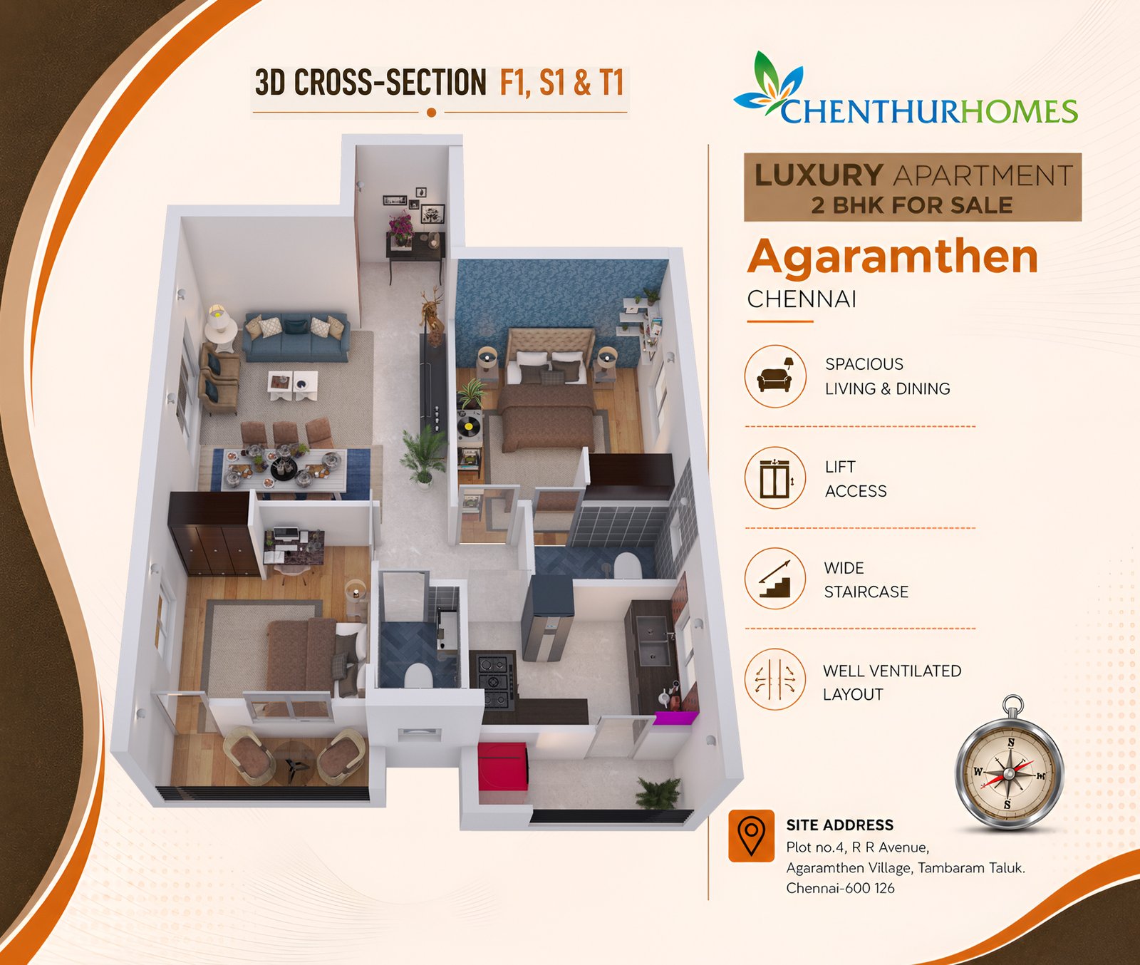 Agaramthen — 3D cross section for F1 S1 and T1