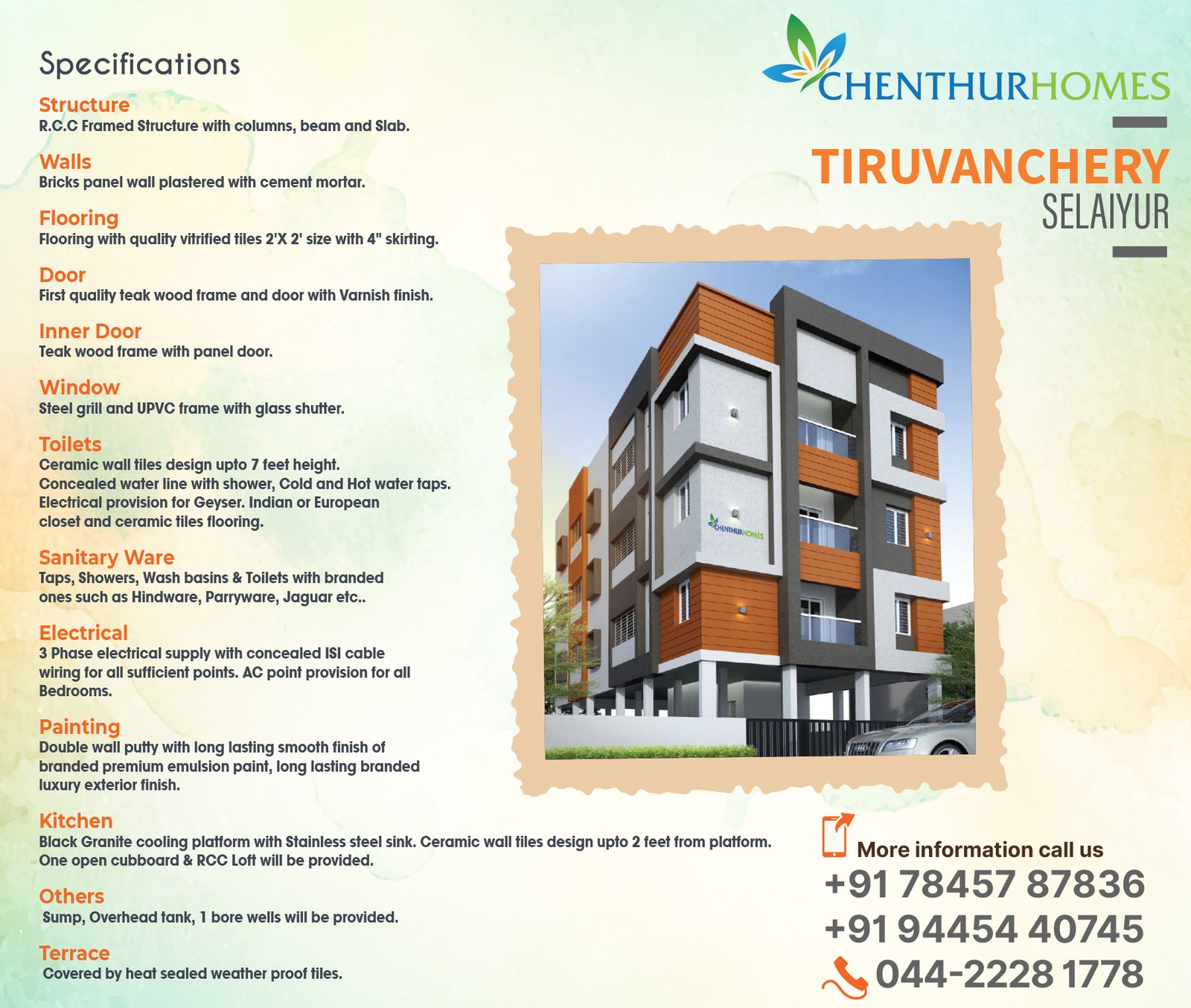 Tiruvanchery–Selaiyur — Construction specifications
